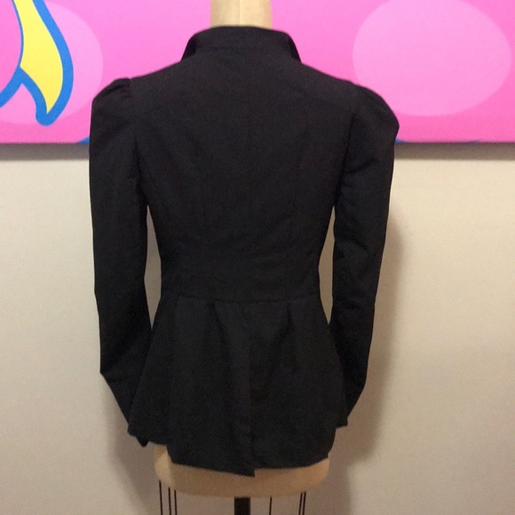 Henry Duarte Black Wool Gabardine Jacket - Picture 5 of 8